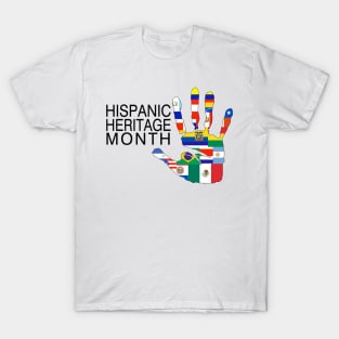 Proud Latina For Women Funny Hispanic Heritage Month Flag T-Shirt